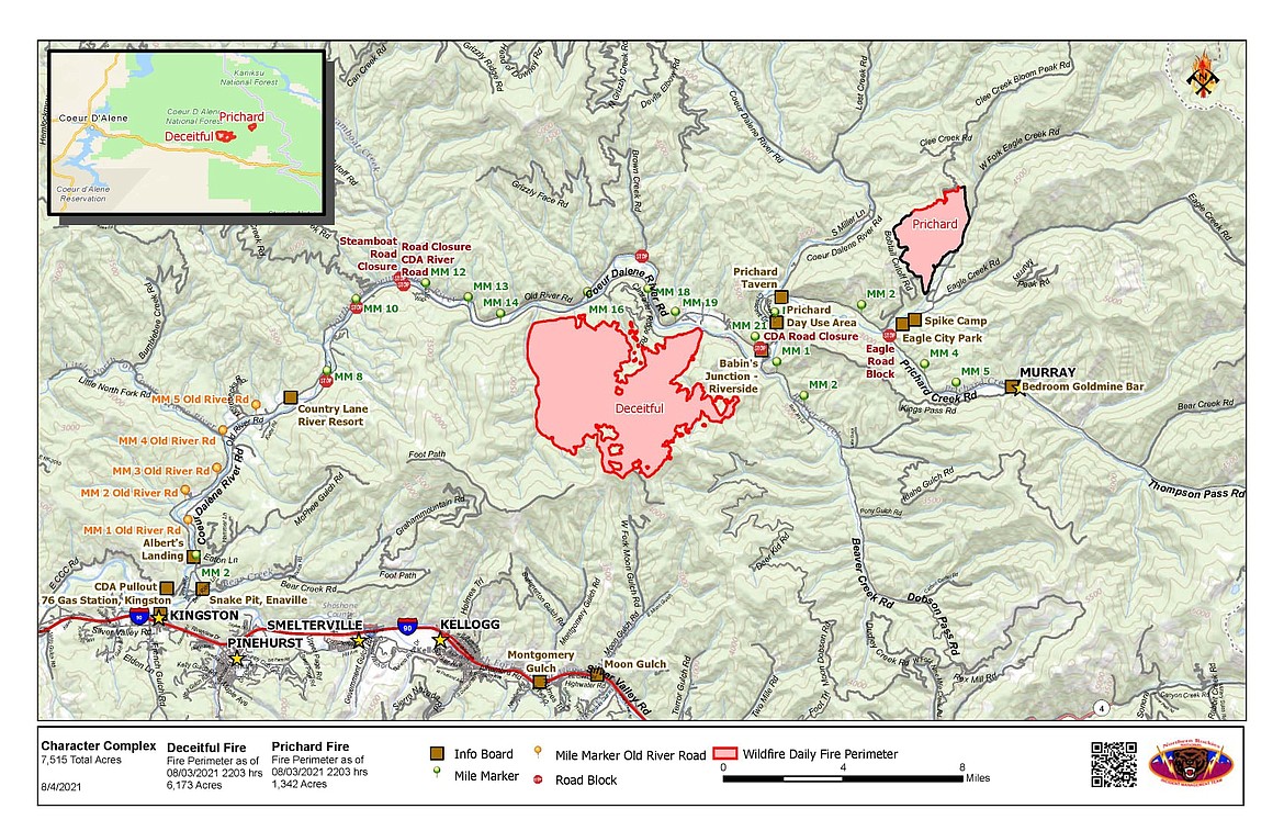 Character Complex Wildfire update for Aug. 4 | Shoshone News-Press