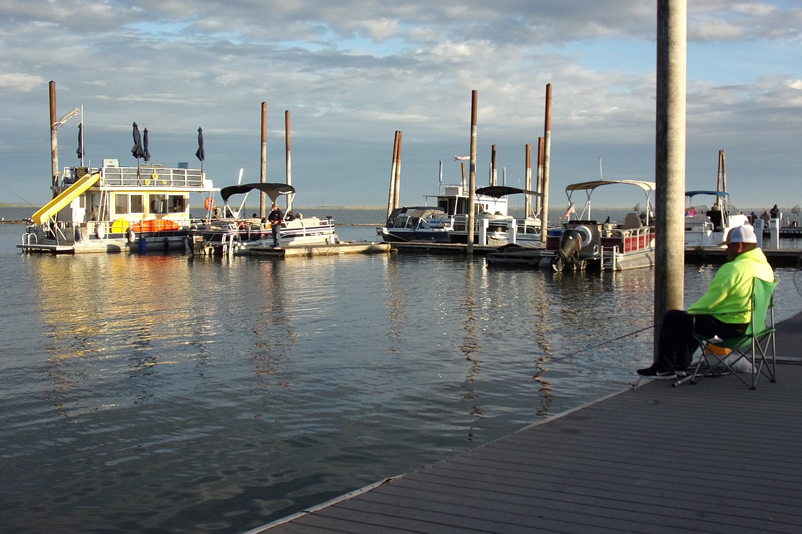 Early morning anglers fish during an earlier MarDon Dock Tourney.