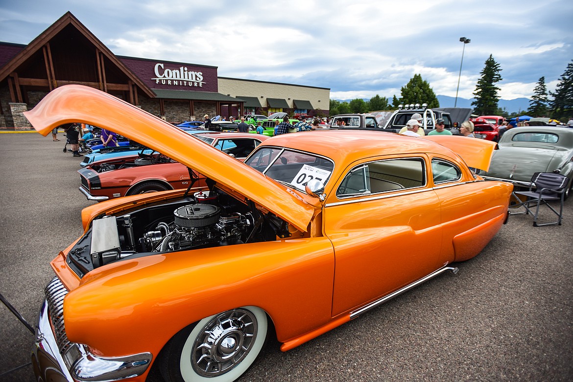 A 1951 Mercury Custom Coupe "Sunset Merc" at the Evergreen Show 'N Shine at Conlin's Furniture on Saturday, Aug. 7. (Casey Kreider/Daily Inter Lake)