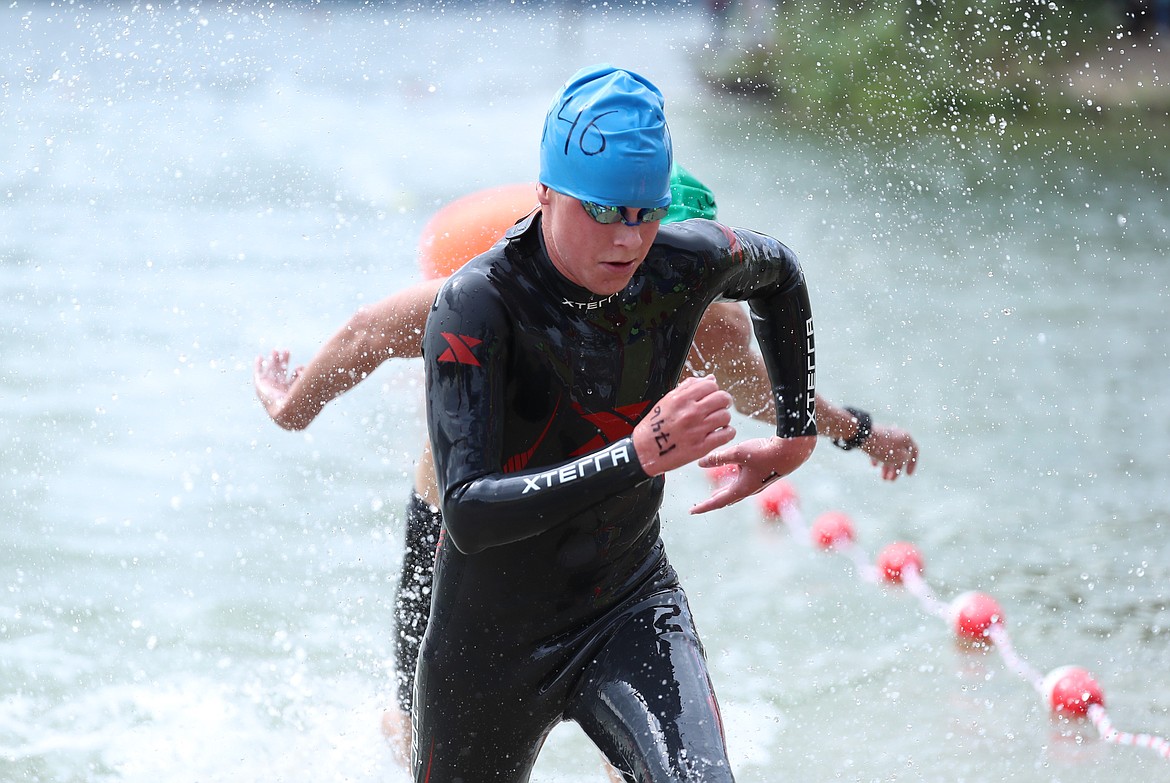 Parker Smith digs deep as he nears the finish Saturday.