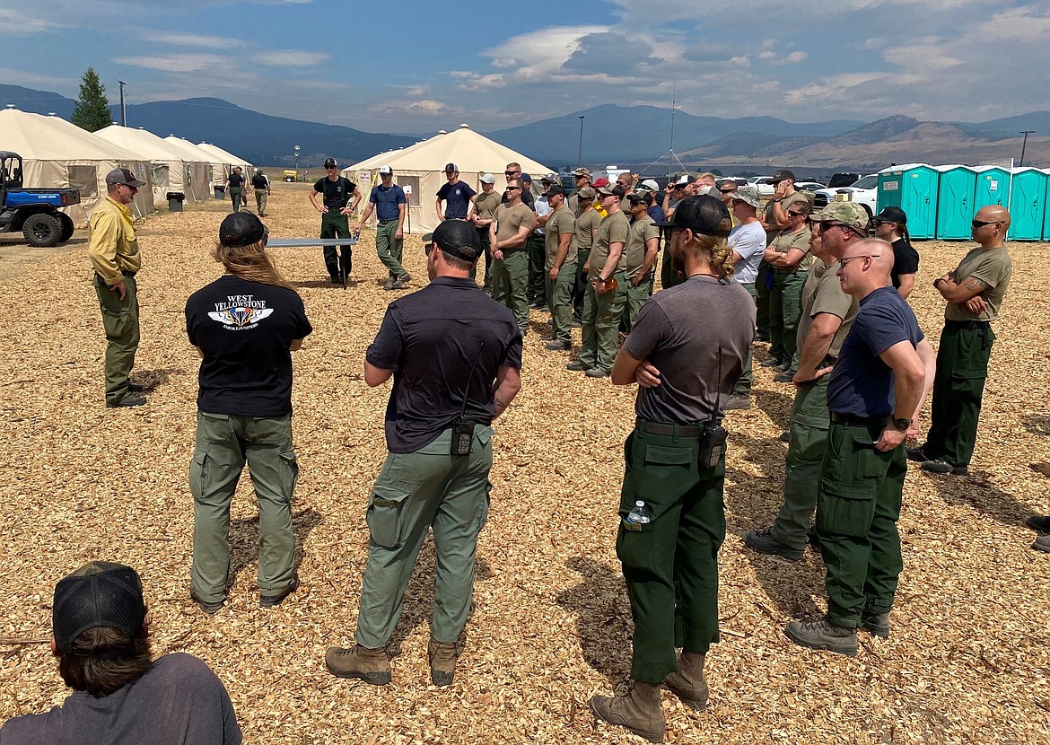 More firefighters arrived at the West Lolo Complex last Saturday, including 20 Montana Air Guard personnel and 20 Montana National Guard personnel. They will work with a group of smokejumpers as they team up with other firefighters to continue mop up operations in some areas. They will also support the Craig and Wyoming Interagency Hotshot crews with burn operations along control lines along Weber Gulch, Dry Gulch, and Ashley Creek. (U.S. Forest Service photo)