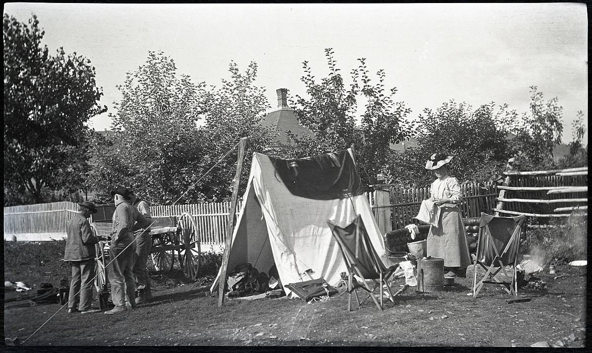 Biological Station Camp at Bigfork. (Photo by Morton J. Elrod/University of Montana, Mansfield Library)