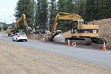 Water main work proceeds on Atlas Road