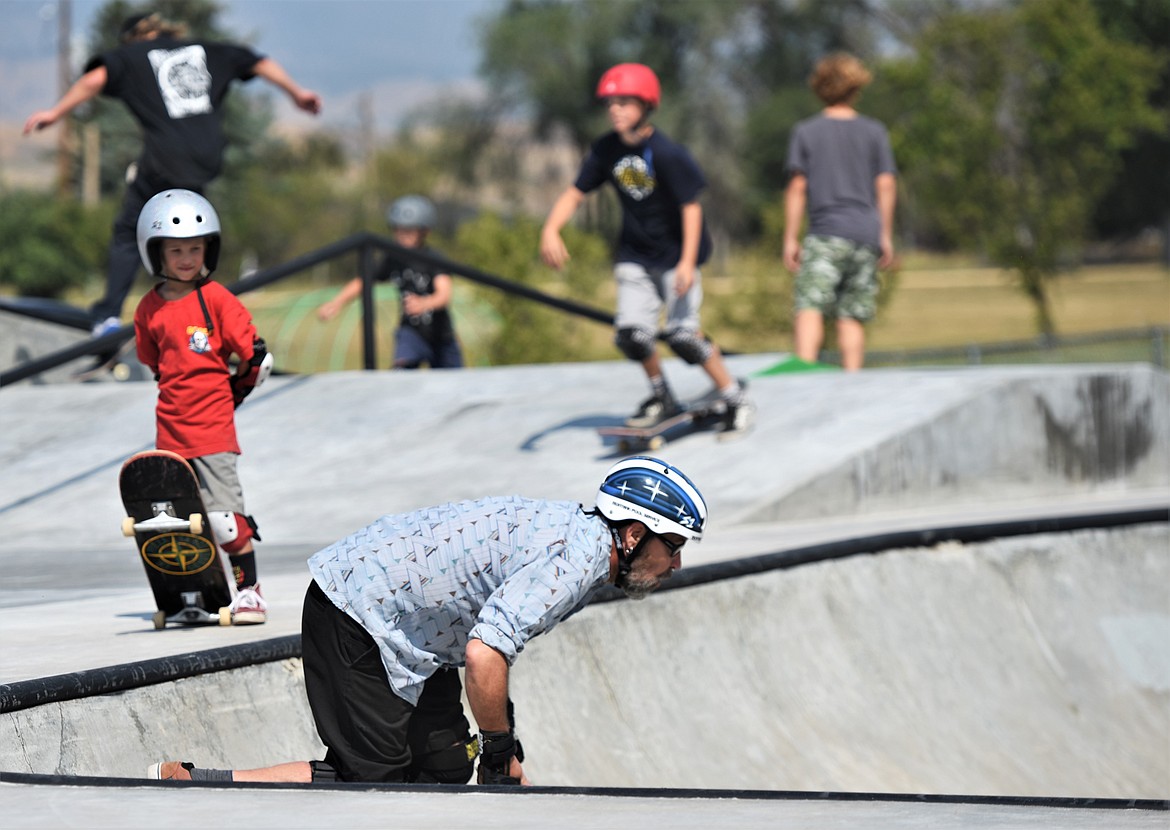 Skaters young and old came out for Saturday's celebration. (Scot Heisel/Lake County Leader)