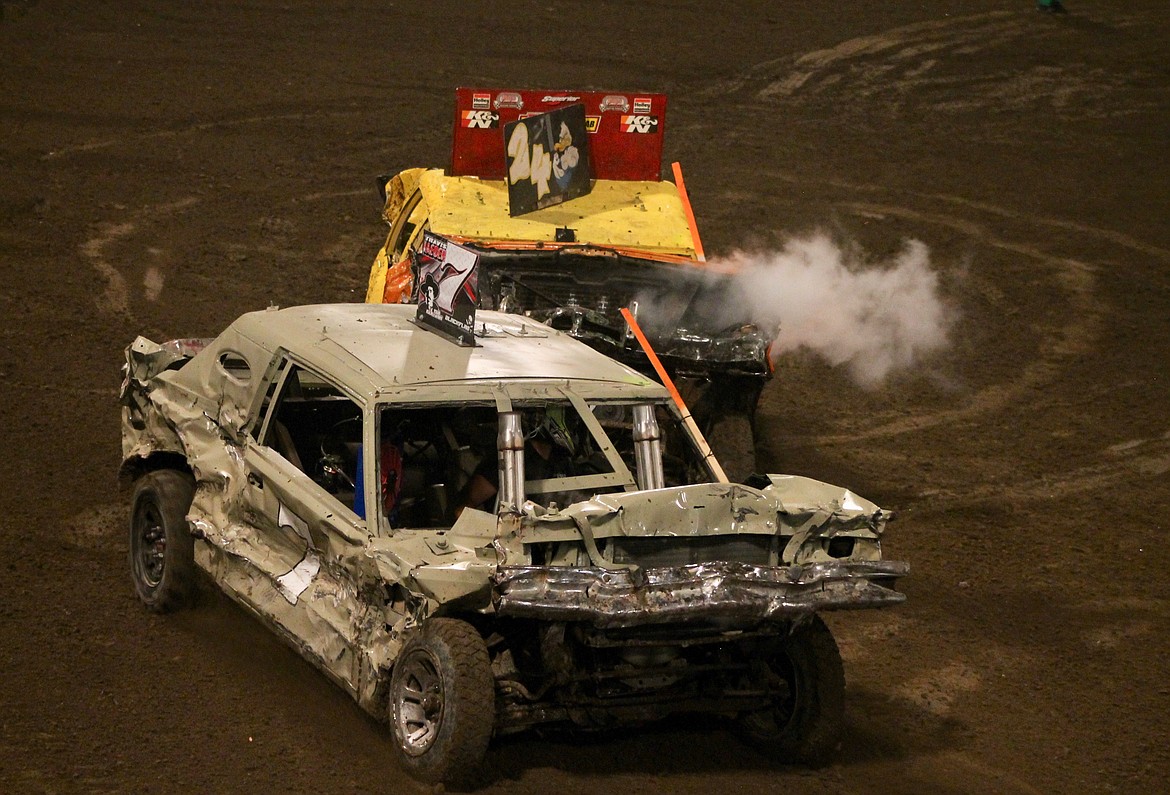 Drivers put their battered cars through their paces at the 2019 Northwest Ag Demo Derby.