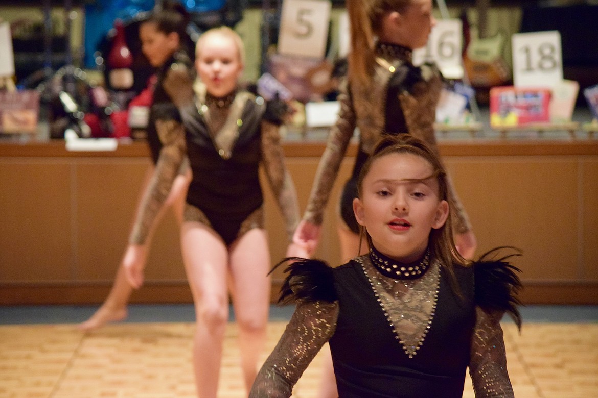 Girls with the High Velocity Dance Company perform at a Columbia Basin Allied Arts Soiree in 2018.