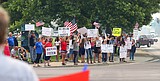 Protesters oppose vaccine mandates for medical field