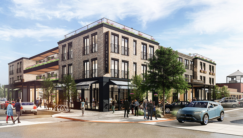 An architectural rendering shows a proposed boutique hotel on Central Avenue in downtown Whitefish. (Courtesy of Averill Hospitality)