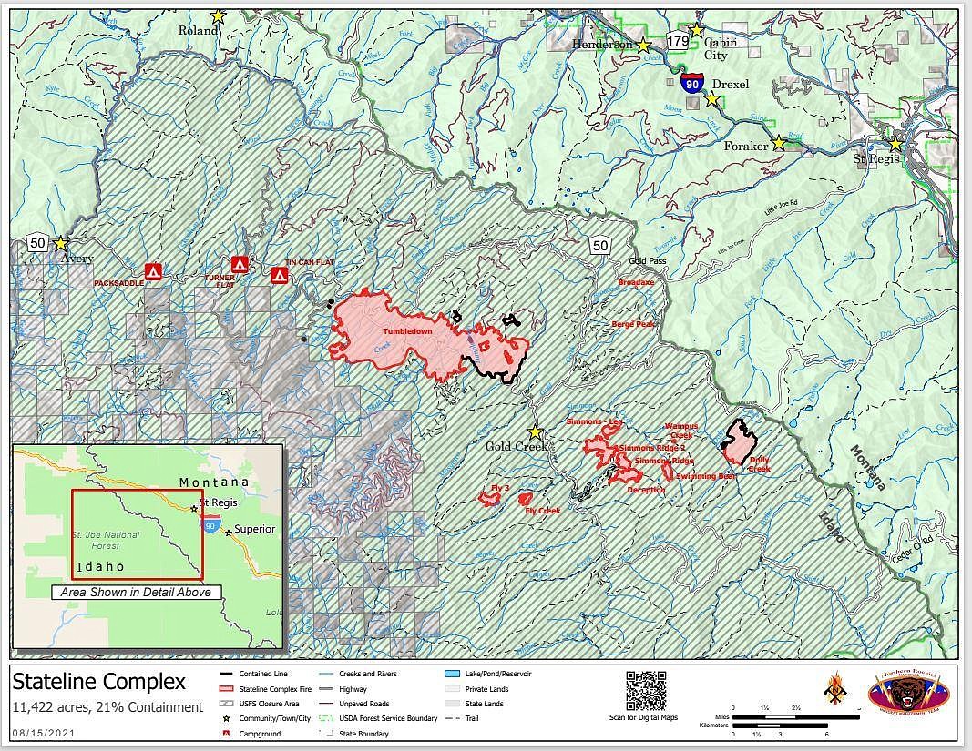 Stateline Complex wildfire update for Aug. 16 | Shoshone News-Press