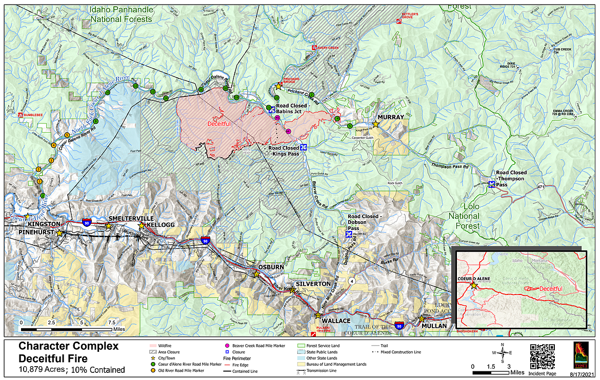 Deceitful Wildfire update for Aug. 17 | Shoshone News-Press