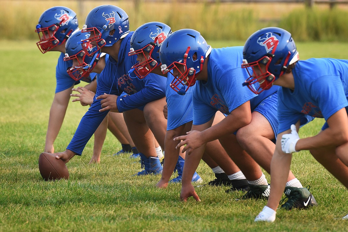 The majority of the Vikings offensive line will be returning this season. (Jeremy Weber/Bigfork Eagle)