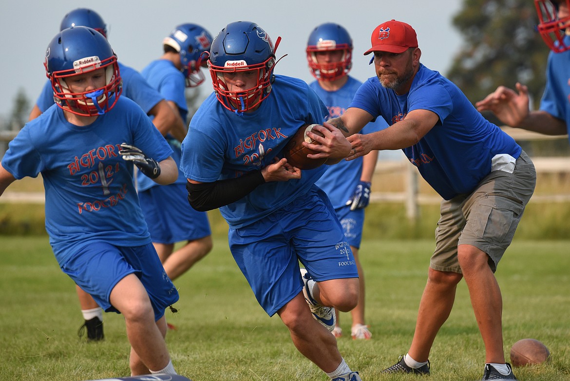 Fullback Levi Taylor is the Vikings top returning rusher from the 2020 season. (Jeremy Weber/Bigfork Eagle)