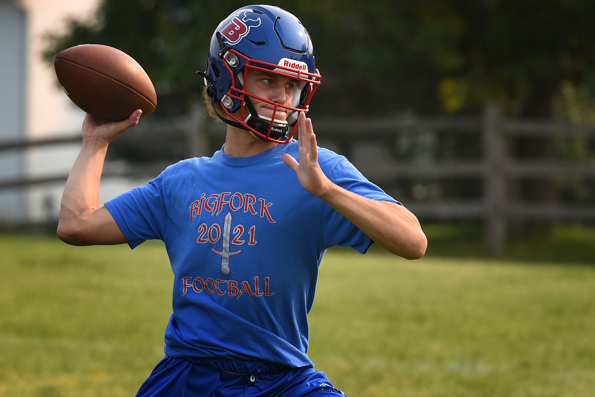 Quarterback Patrick Wallen will be returning for his third year as a starter for the Vikings this season. (Jeremy Weber/Bigfork Eagle)
