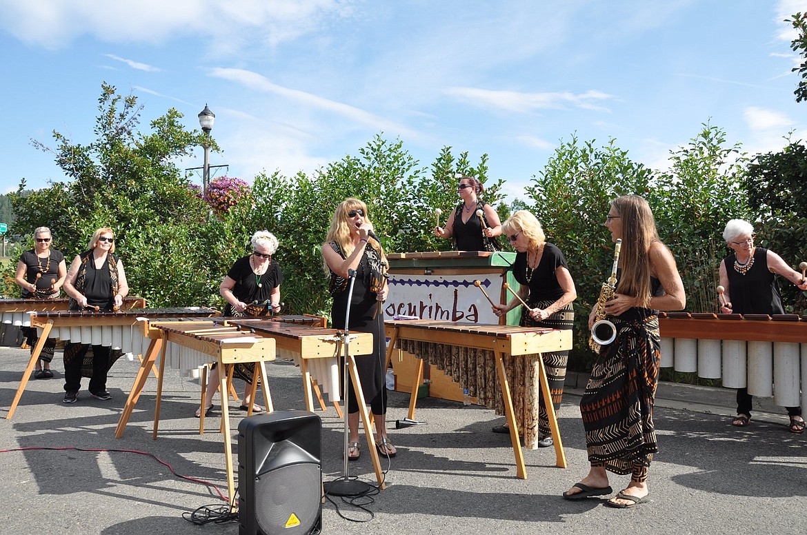 "Coeurimba" playing at the Bonners Ferry Farmers Market Garlic Festival (Photo courtesy of Bonners Ferry Farmers Market)