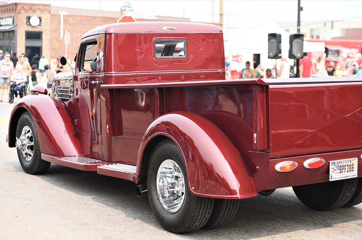 Dennis Black of Arlee claimed the Best of Show trophy Saturday at the Cruisin' by the Bay car show in Polson with his 1936 Diamond T Truck. (Scot Heisel/Lake County Leader)