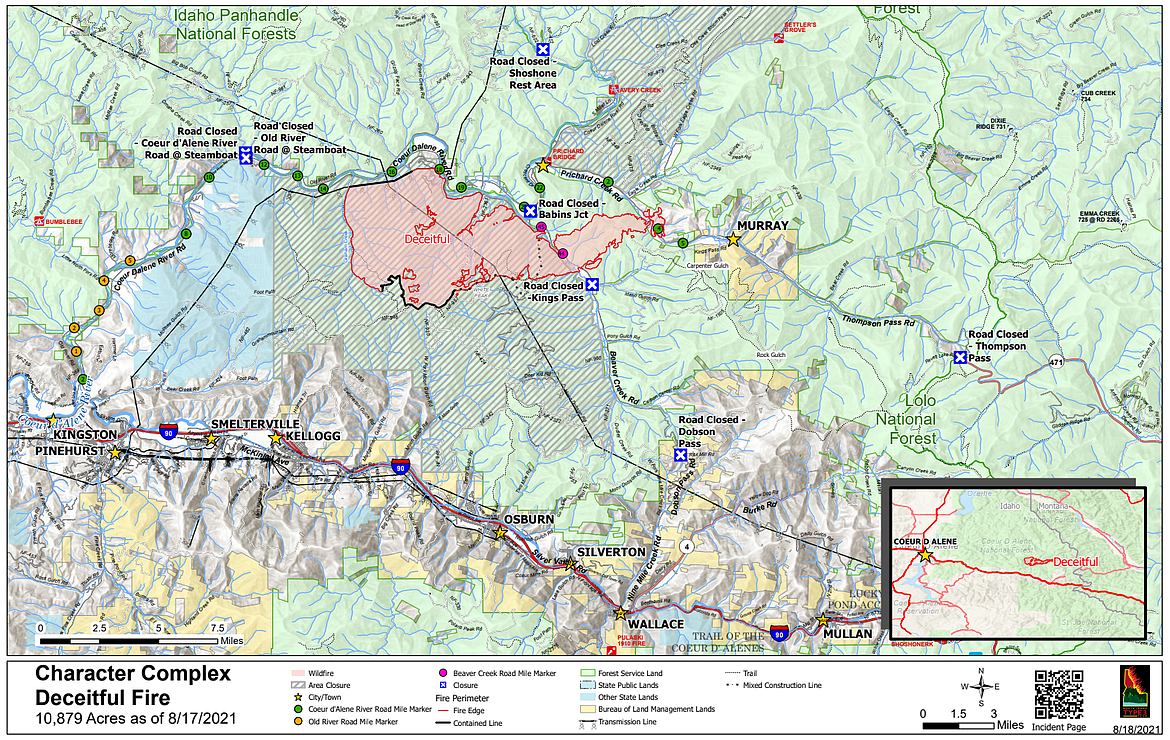 Deceitful Fire map for 8/18.