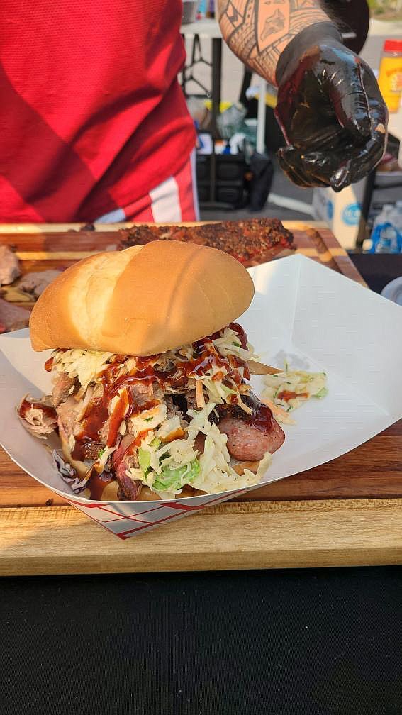 406 BBQ offers a small menu of sandwiches piled high with meats like pulled pork, tri-tip and brisket. (Courtesy photo)