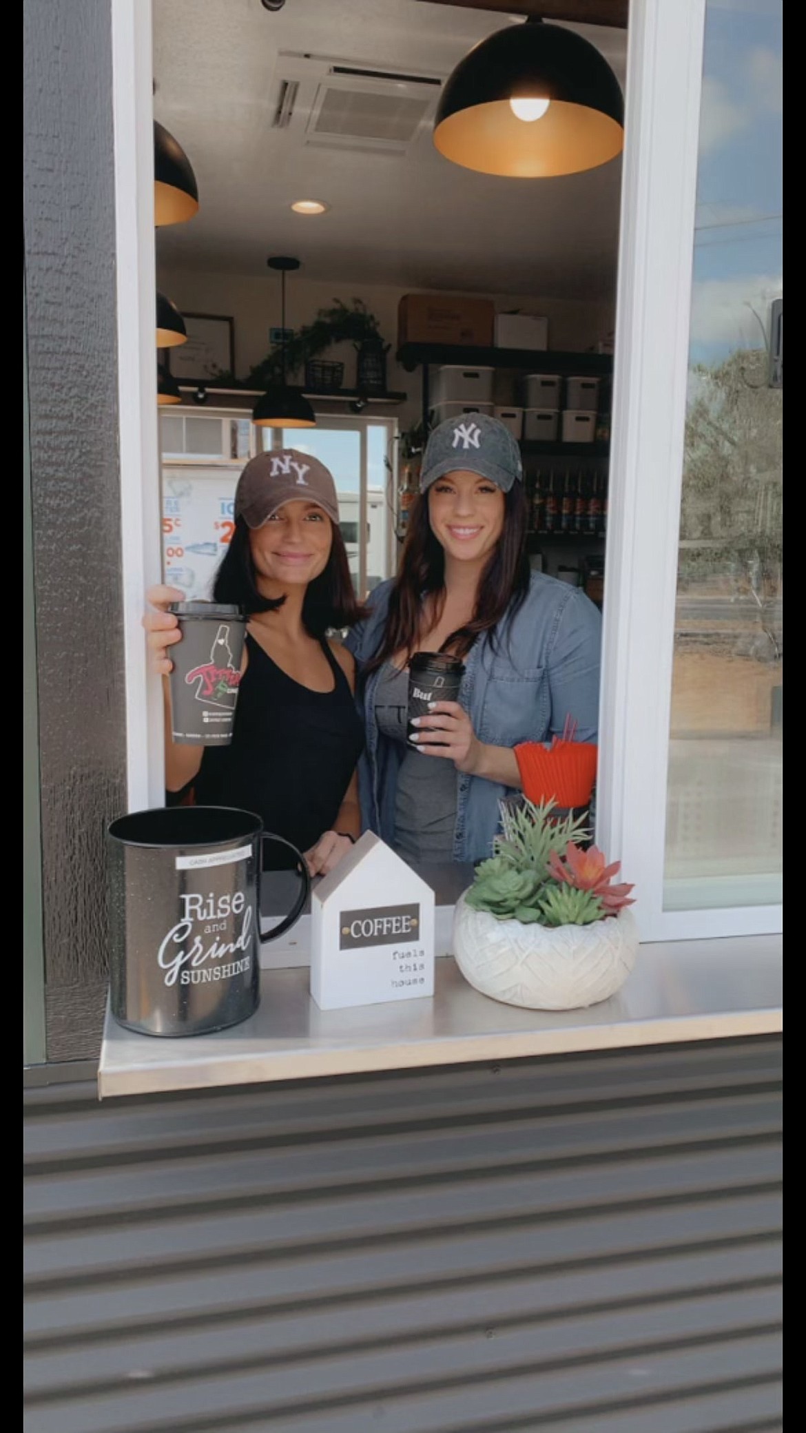 Courtesy photo
Manager Amber Bariel, left, and assistant manager Nikkie Johnson are ready to serve customers at the Jitterz Espresso stand at the southwest corner of Ramsey Road and Prairie Avenue.