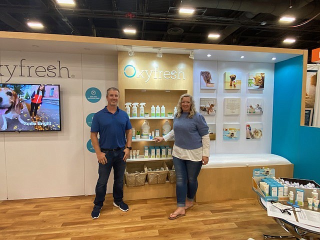 Courtesy photo
Tom Lunneborgh and Melissa Gulbranson are seen inside the Oxyfresh store in its new location, Suite 402 in the Parkside building, 601 E. Front Ave.