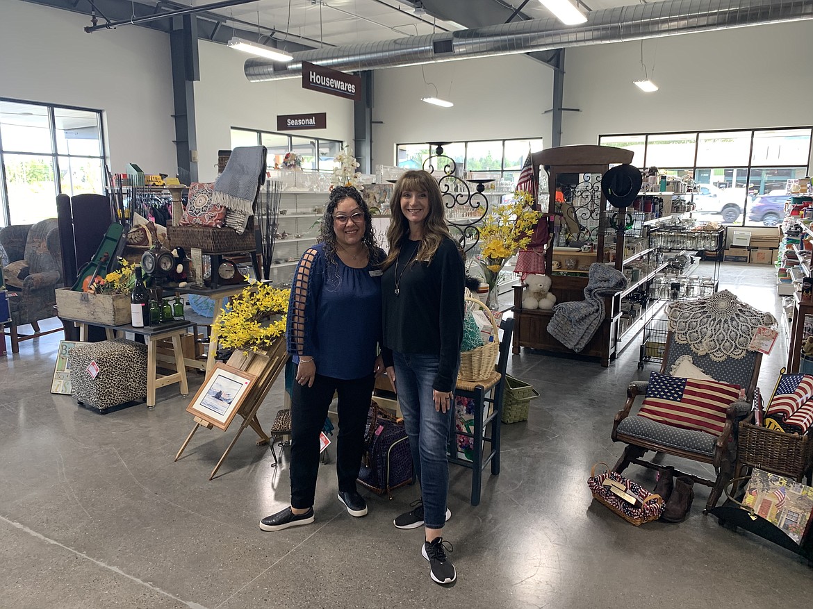 Courtesy photo
Jaclyn Ferrell, left, and Shelly Cusella pose at the new UGM Thrift Store at 7761 Government Way in Hayden.