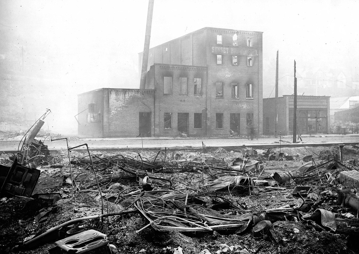 About one third of the city of Wallace burned in the 1910 fire.
