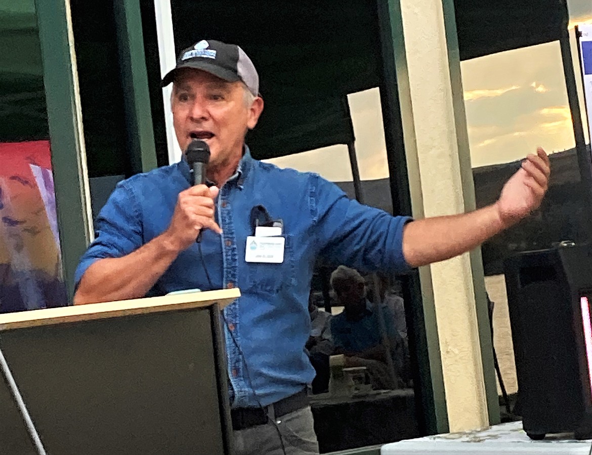 Dr. Jim Elser of Flathead Lake Biological Station reported that the lake is still free of invasive mussels, but "the threat continues," as a record number of infested boats have been stopped at check stations. (Carolyn Hidy/Lake County Leader)