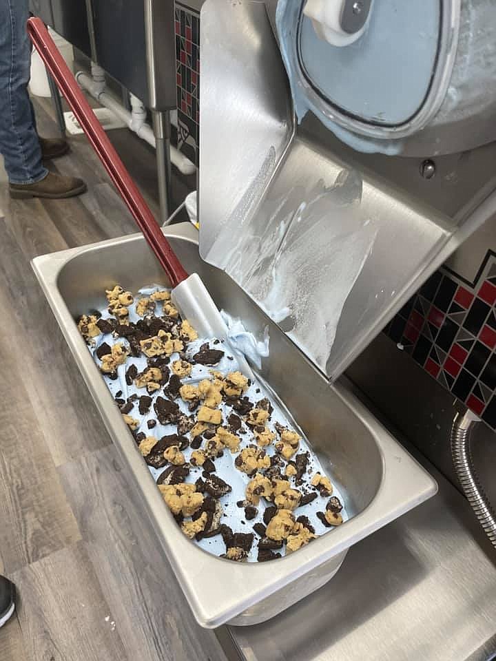 Ice cream flavors like "Cookie Monster" are made with Kalispell Kreamery dairy and plant-based coloring at the new Sweet Retreat Creamery in Columbia Falls. (Courtesy photo)