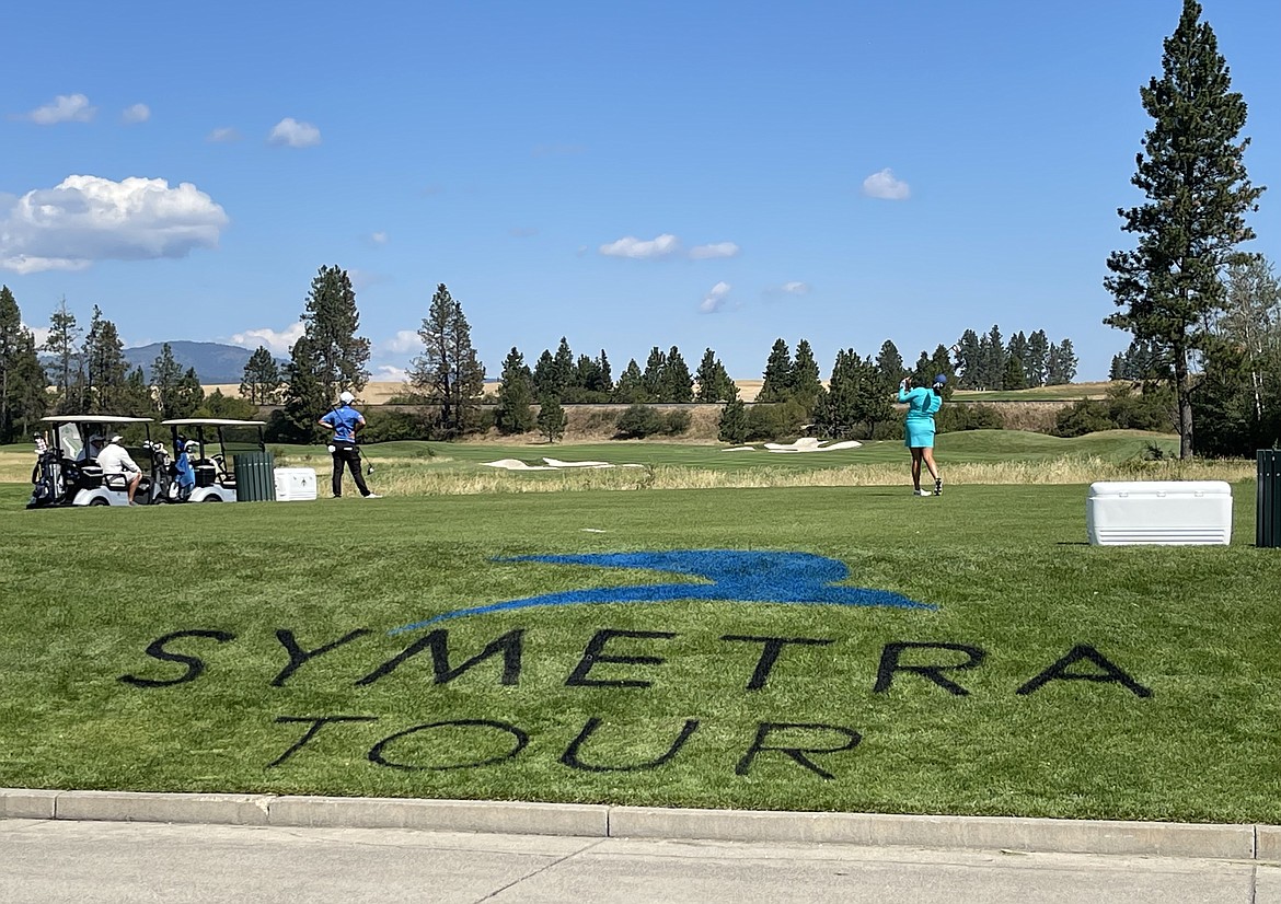 MARK NELKE/Press
Women tee off on the 10th hole at Circling Raven Golf Club in Worley on Tuesday, in a practice round for the Circling Raven Championship, a Symetra Tour "Road to the LPGA" event, which runs Friday through Sunday.