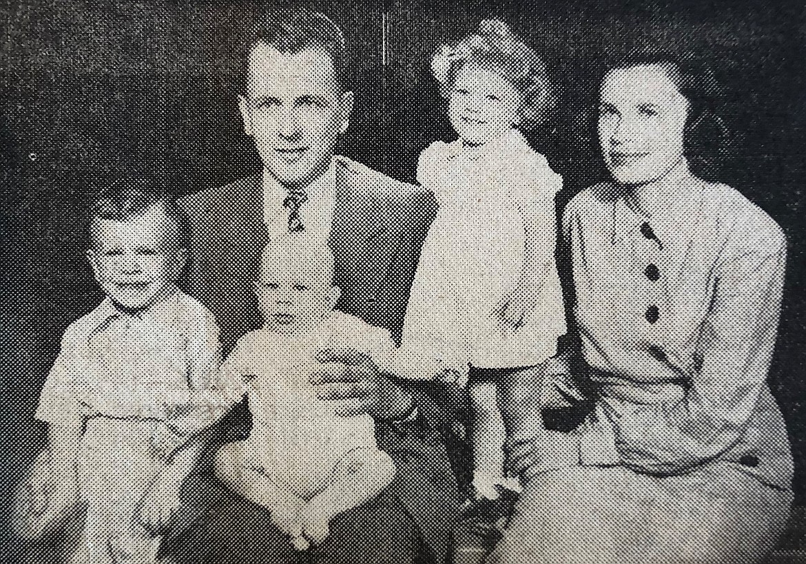 A family portrait of Don and Jane Gumprecht that appeared on the front page of The Press on Aug. 1, 1951, welcoming them to town.