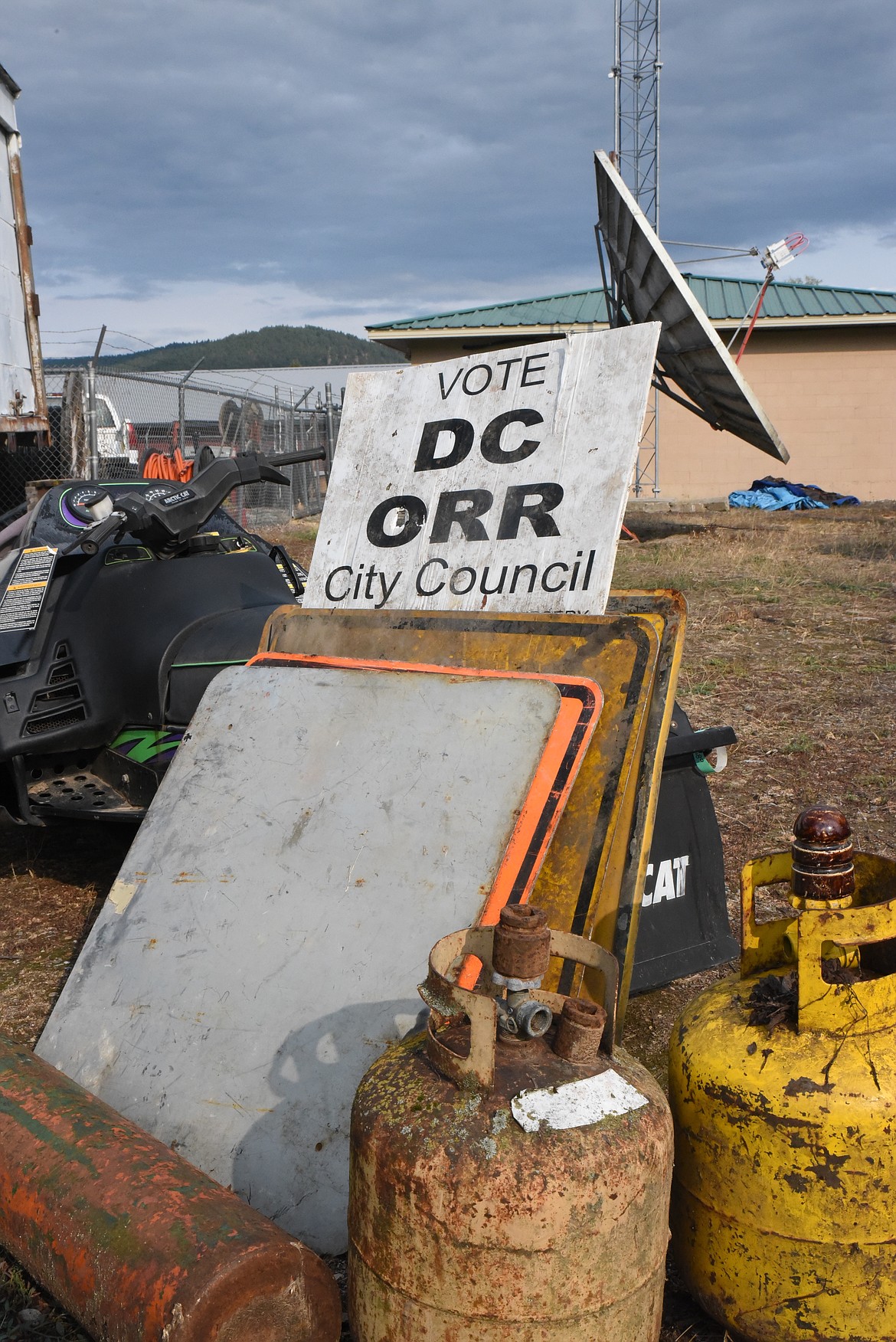 Piles of debris are stacked up on public land off of City Service Road in Libby. (Derrick Perkins/The Western News)