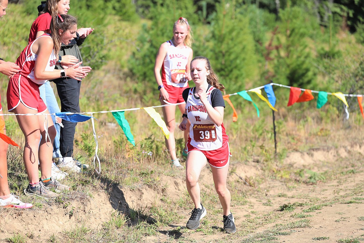 Alice Davison nears the finish line.