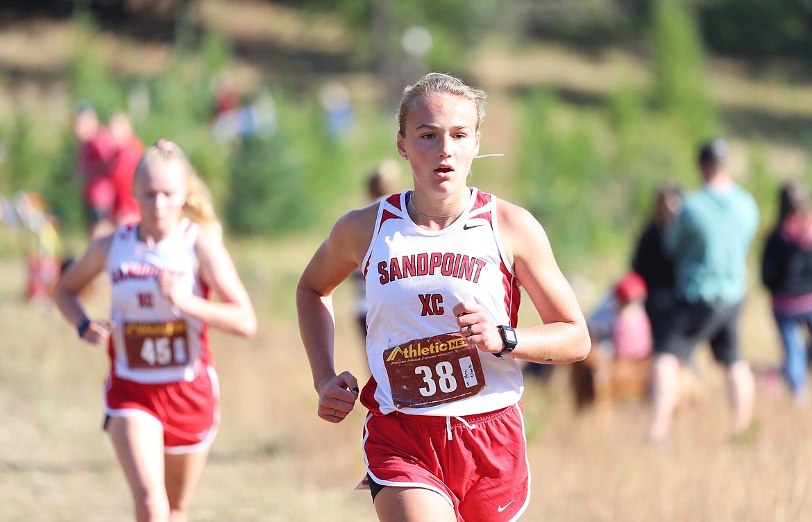 Ara Clark leads the way during Friday's dual.