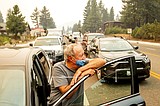 Wildfire evacuees flood Lake Tahoe roads in rush to flee