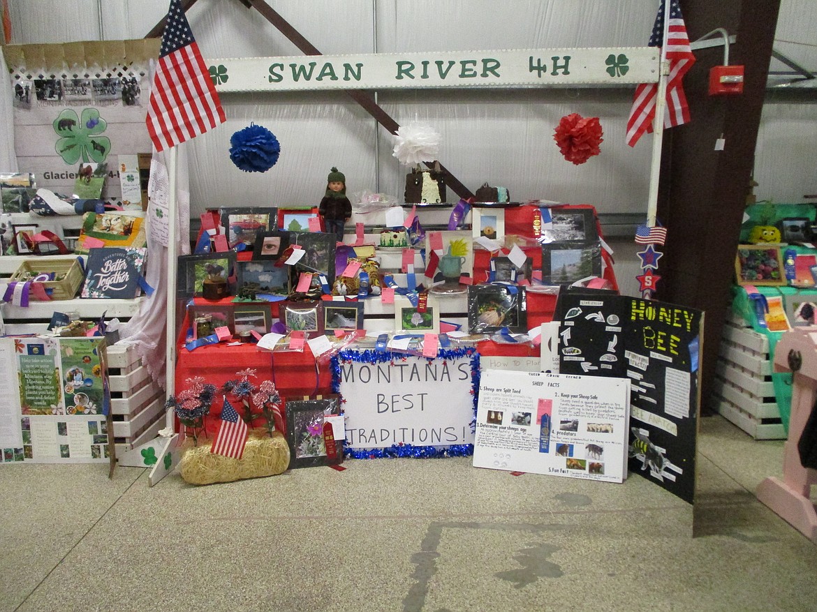 A display by Swan River Buttons and Bows 4-H club at the Northwest Montana Fair and Rodeo.