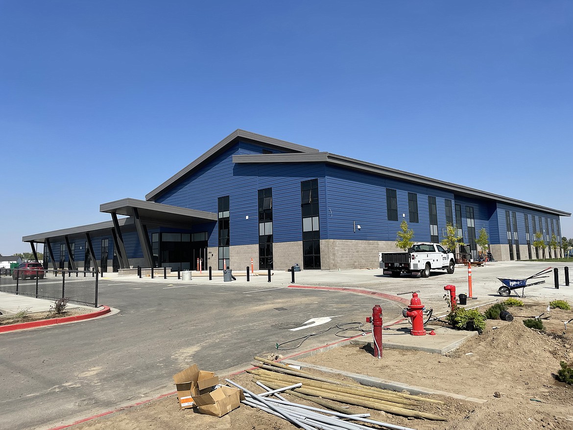 Workers put the final touches on the Moses Lake School District’s newest elementary school, Vicki I. Groff Elementary School, on Monday as the first day of school looms at the end of the week.