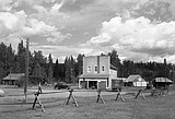 Yesterdays: Oil drilling camp at Polebridge