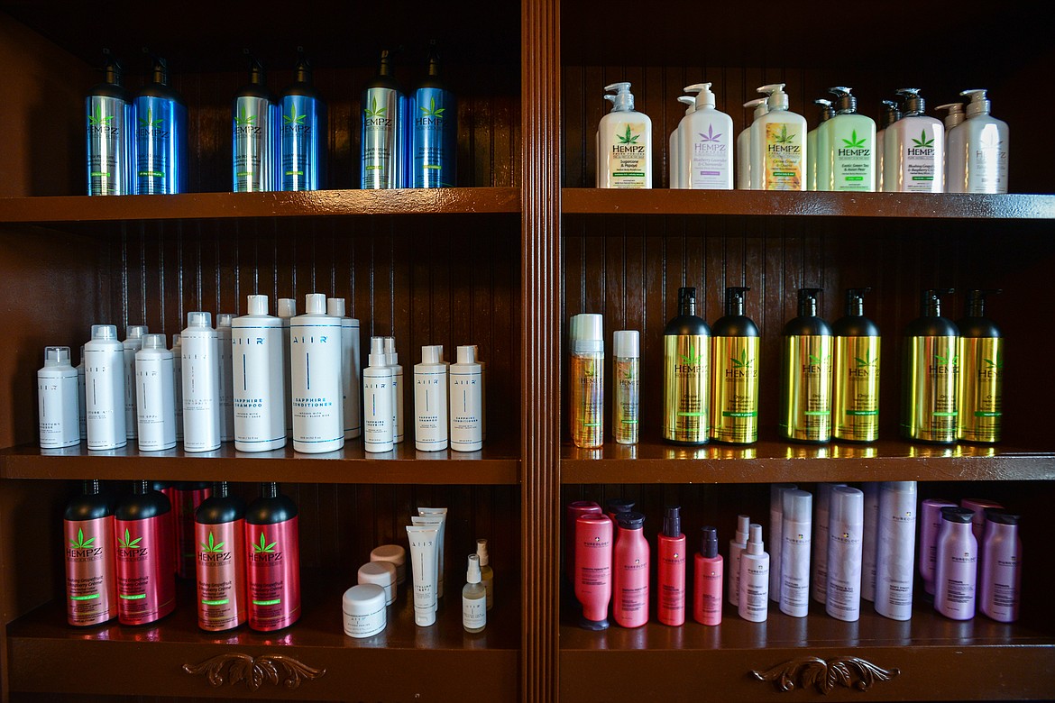 Eco-friendly and cruelty-free retail and hair care products are for sale at Ciao Bella Salon in Kalispell on Wednesday, Sept. 1, 2021. (Casey Kreider/Daily Inter Lake)