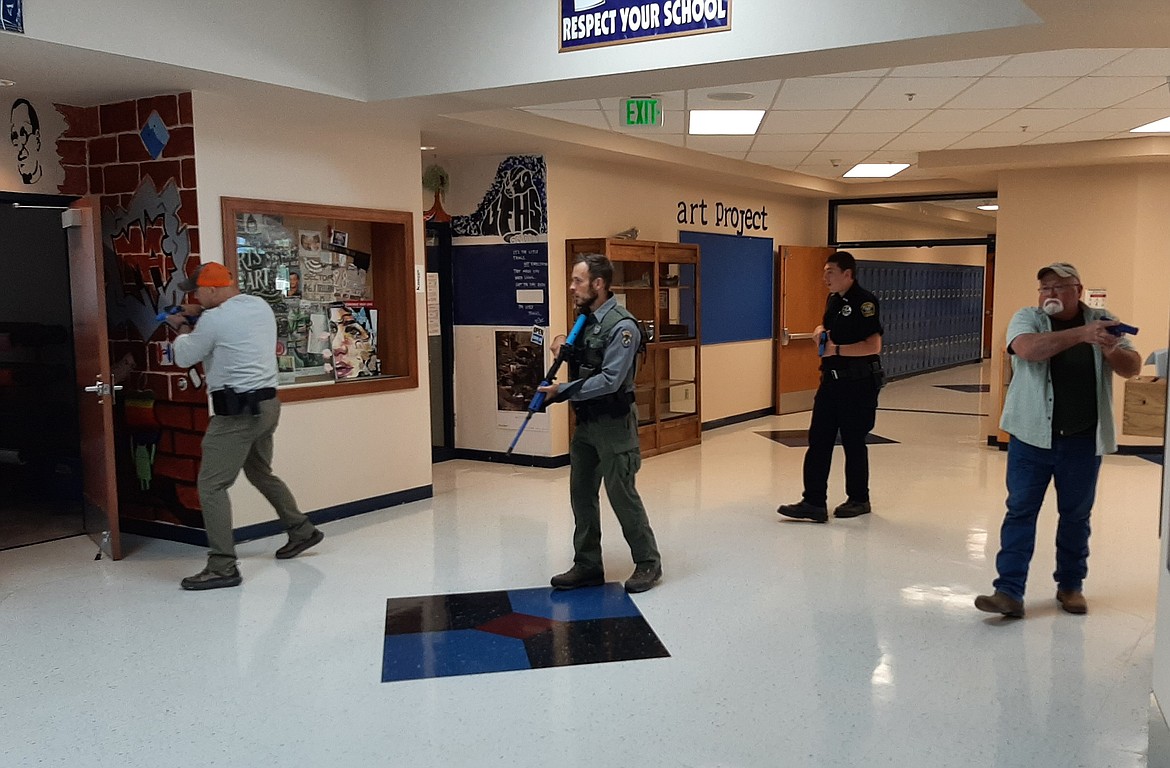 (Photo Courtesy of BFPD)
Law enforcement officers from various agencies participate in training drills.