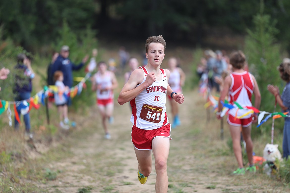 Kasten Grimm nears the finish line.