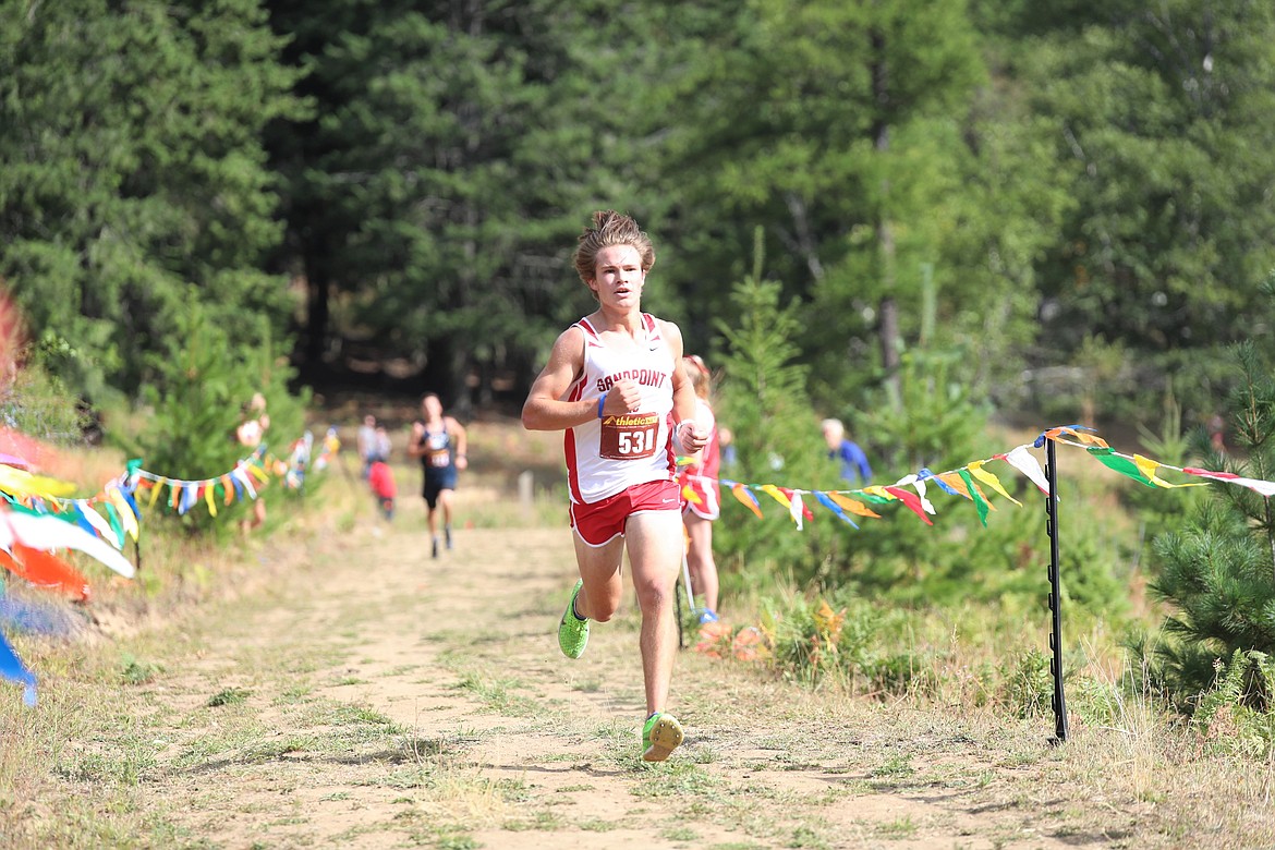 Slate Fragoso nears the finish of Friday's dual.