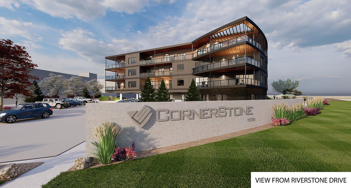 Image courtesy Riverstone Holdings,LLC
This artist rendering depicts the condo/office project at Riverstone that was unveiled Thursday.