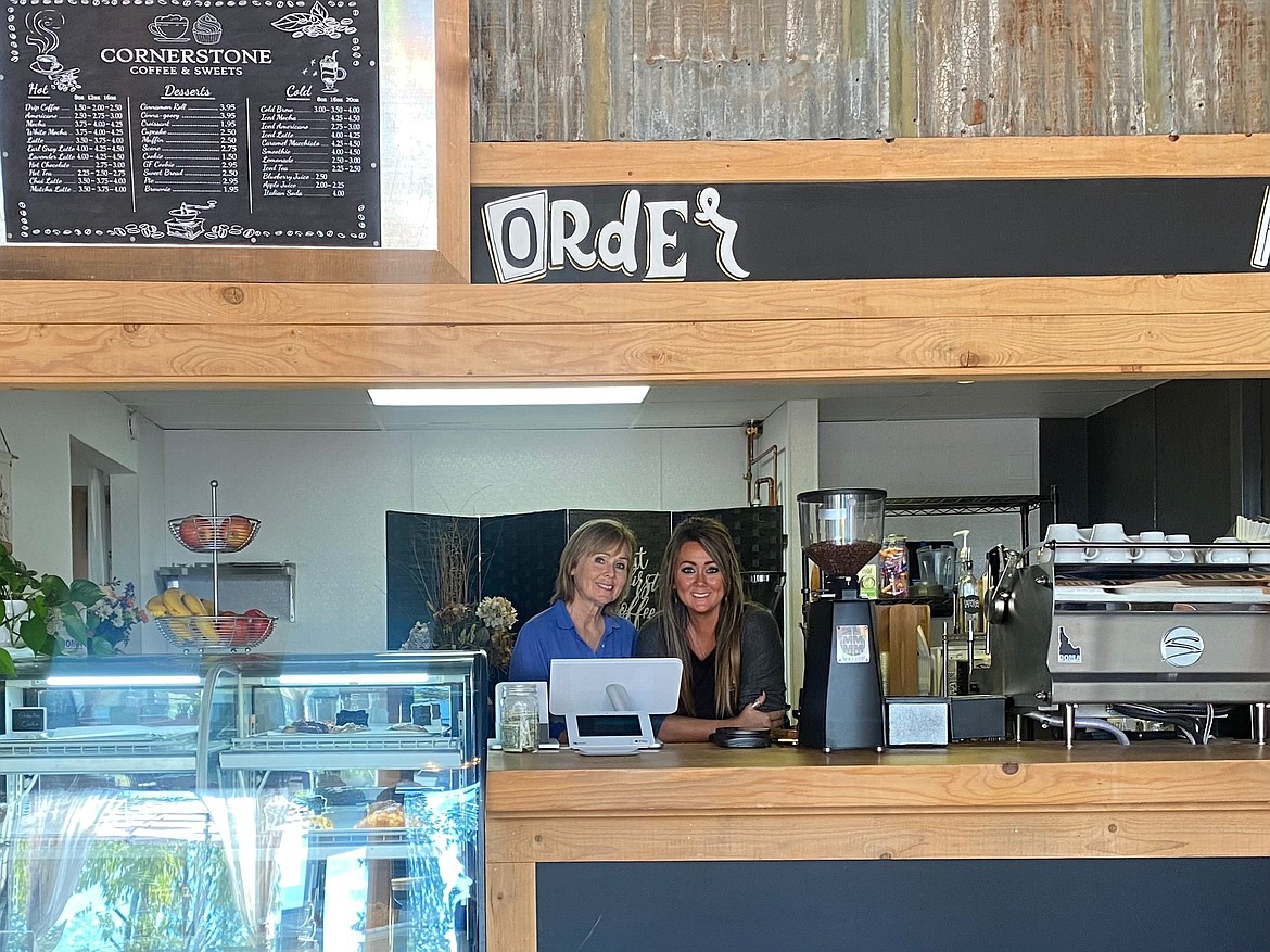 Courtesy photo
Co-owners Julie and Ashley Wiinikka post at Cornerstone Coffee & Sweets, which has opened at 814 N. Fourth St. in Coeur d'Alene.