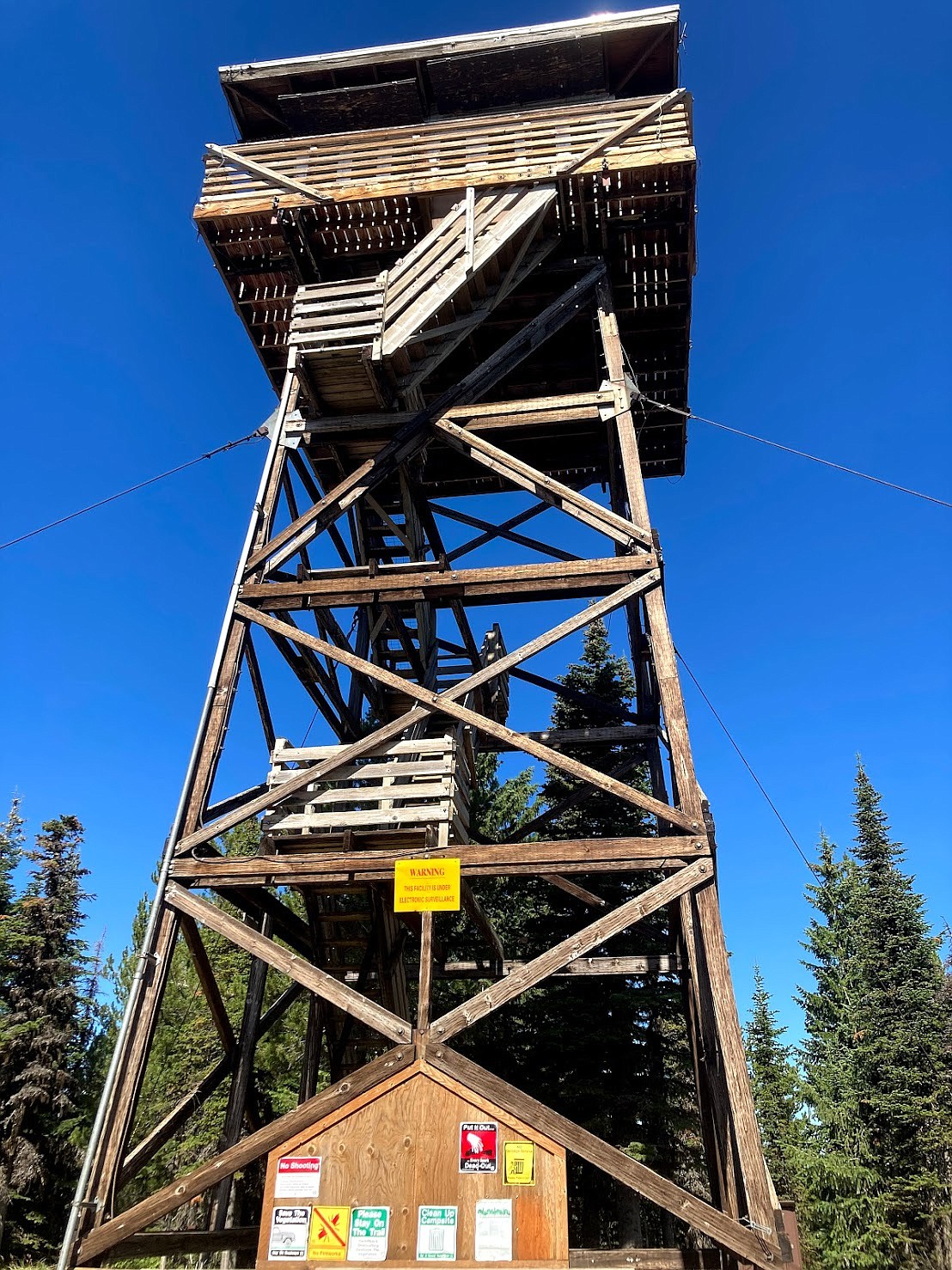 The Bald Mountain Lookout in Idaho is 50 feet tall. (Bret Serbin/Daily Inter Lake)