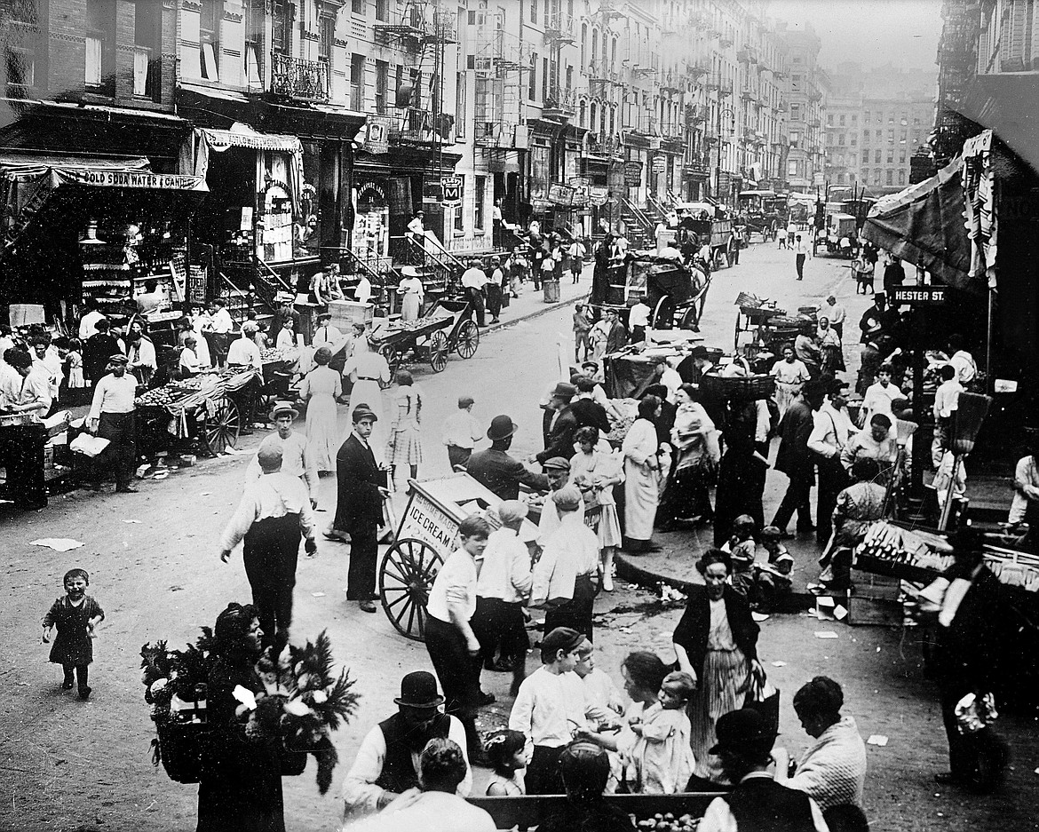 Hester Street in Manhattan was a crowded cultural mixture back in 1914.
