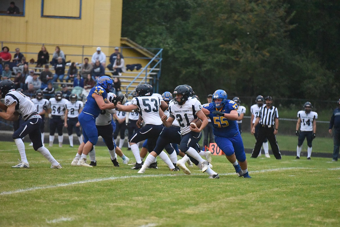 The Libby Loggers fell 7-0 to Bonners Ferry in a tough Sept. 10 matchup. (Derrick Perkins/The Western News)