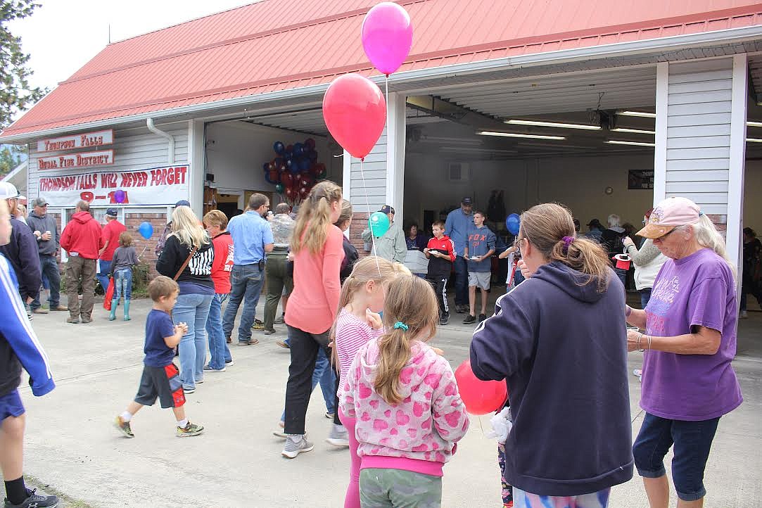 Sanders County residents attended the 9/11 ceremony in Thompson Falls last Saturday. The Thompson Falls Rural Fire Department hosted it to ensure no one forgets the sacrifices made by so many on Sept. 11, 2001, during terrorist attacks on the U.S. (Monte Turner/Valley Press)