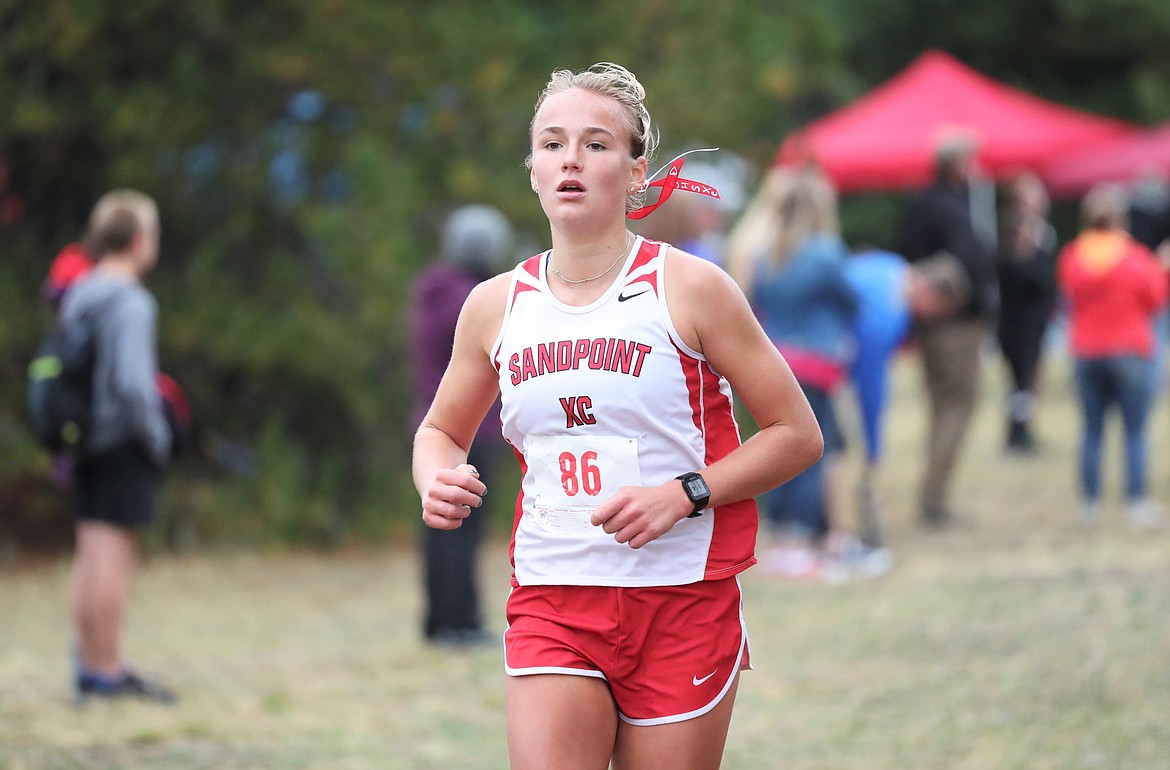 Ara Clark competes in Saturday's meet.