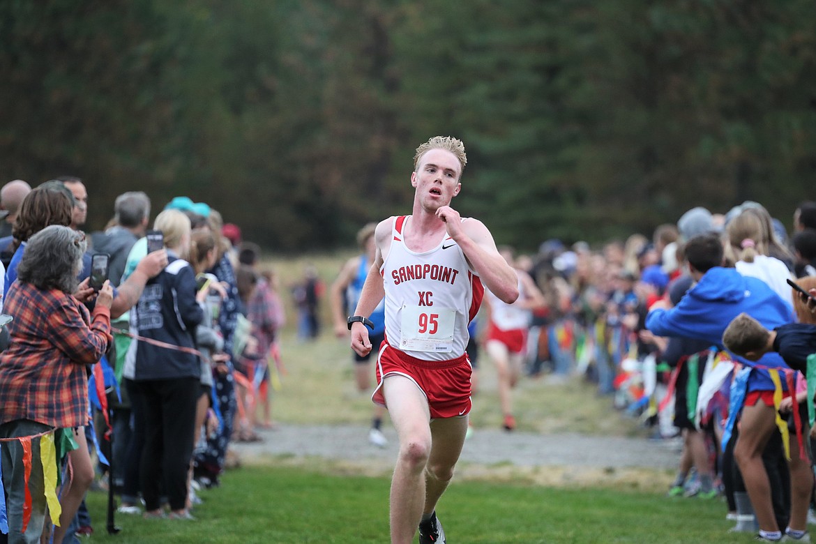 Ben Ricks nears the finish on Saturday.