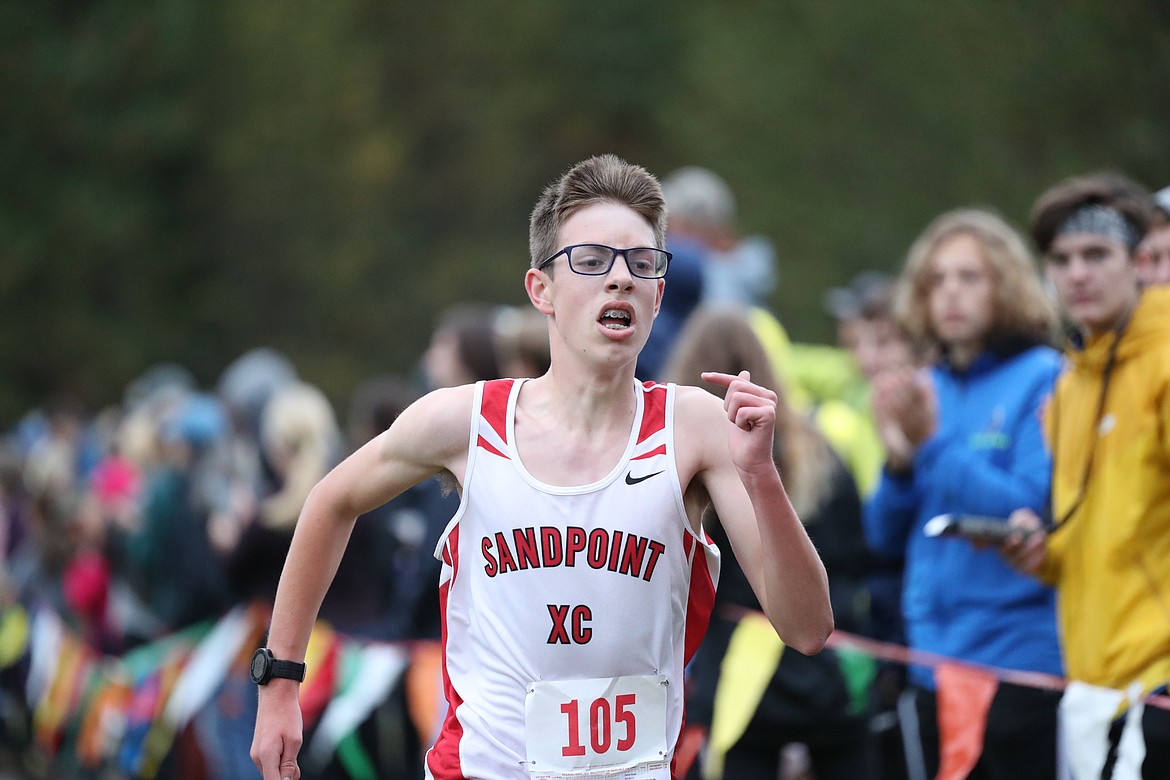 Daniel Ricks wins the boys JV race on Saturday.