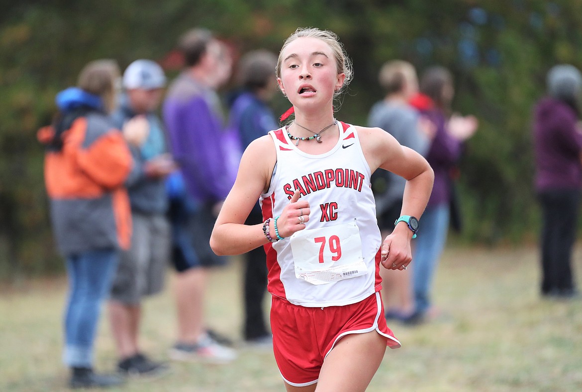 Grace Rookey competes in Saturday's meet.